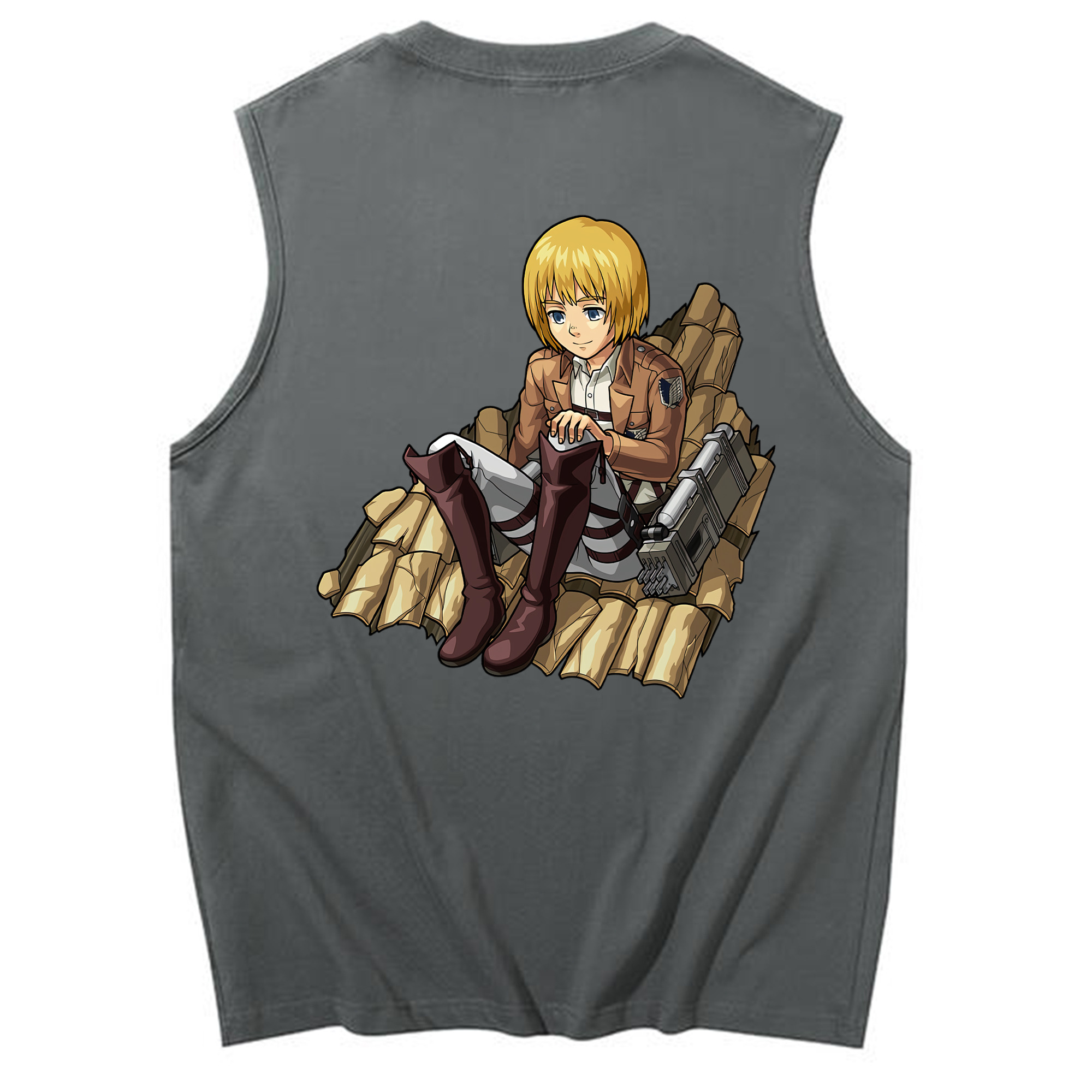 （画像用） 進撃の巨人 アルミン·アルレルト Attack on Titan Armin Arlert コットン100％タンクトップ（背面プリント）